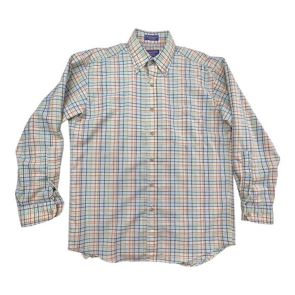 Pendleton Men's Wool Striped Long Sleeve Button-Down Shirt Multi-Color Medium - Picture 4 of 9